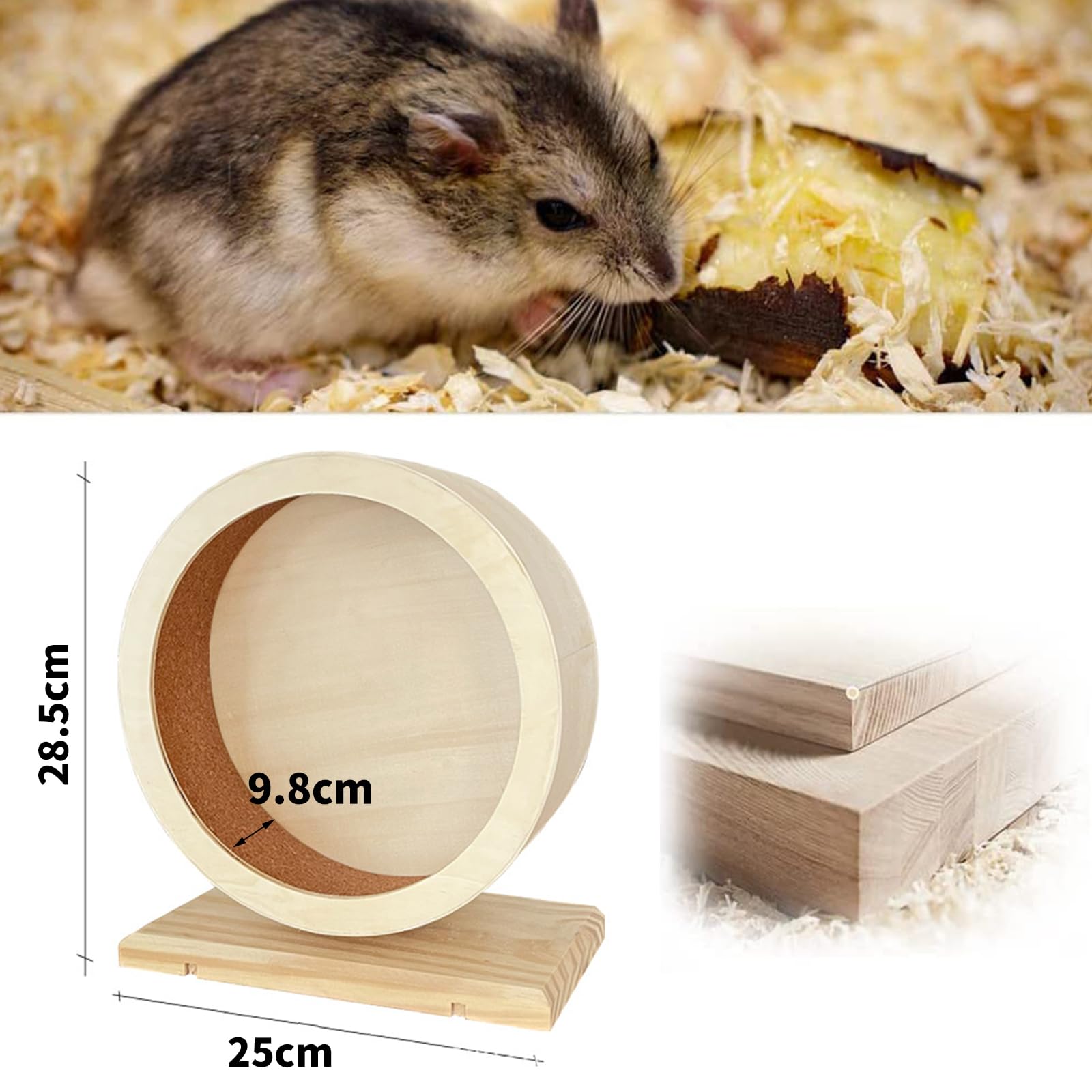 Amazon.co.jp: ハムスター 回し車 サイレントホイール 木製 ハムスター